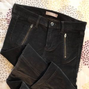 Charcoal gray skinny cords